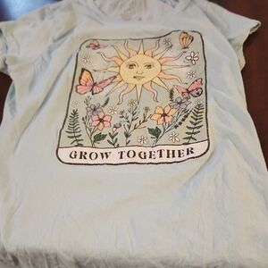 Warm Light Blue 'Grow Together' Graphic Tee